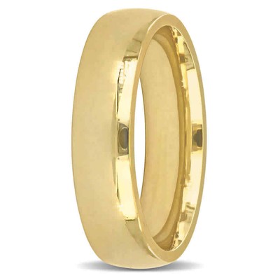 Pre-owned Amour Men's 5.5mm Finish Comfort Fit Wedding Band In 14k Yellow Gold