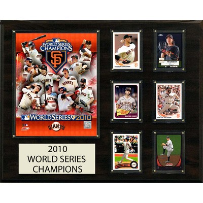 San Francisco Giants 12'' x 15'' 2010 World Champions Plaque w/ 6 Cards Posey Linc