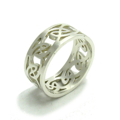 Echtes Sterling Silber Ring keltisches Band punziert soliden 925 handgefertigt