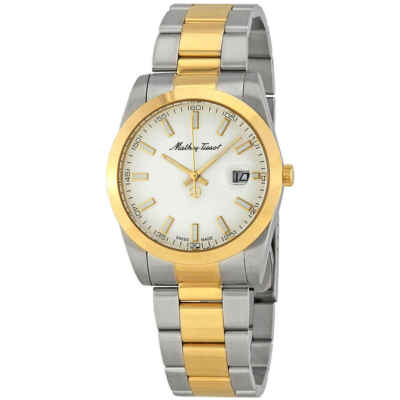 Mathey-Мужские кварцевые часы Tissot Mathey I с белым циферблатом H450BI