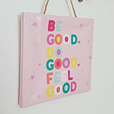 NEW Be Good Do Good Feel Good Canvas Wall Art, Boho Artwork, 8x8 Canvas Print