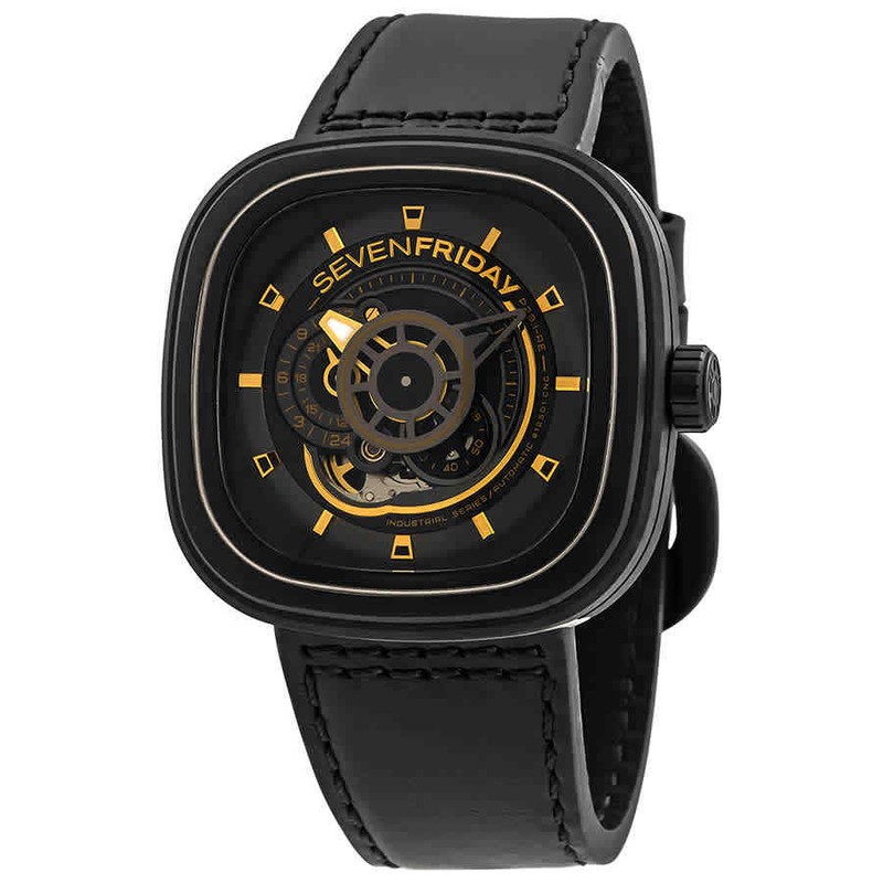 Sevenfriday P-Series Automatic Black Dial Men Watch P2B/02