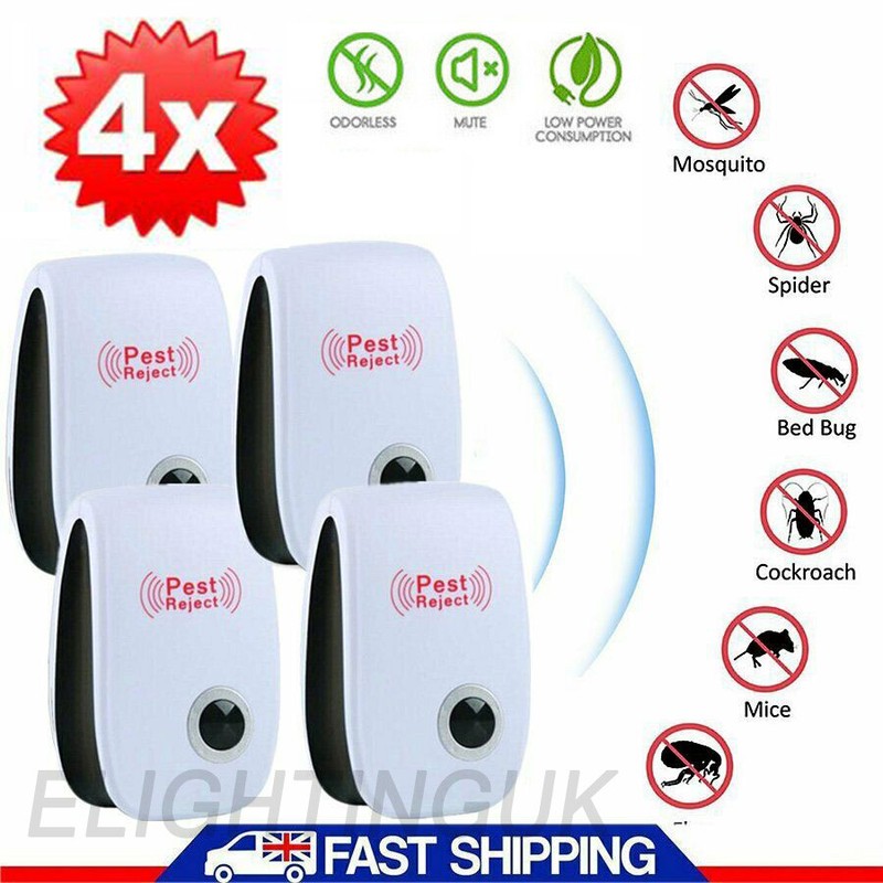 4 pcs 2020 Ultrasonic Pest Repeller Control Electronic ...