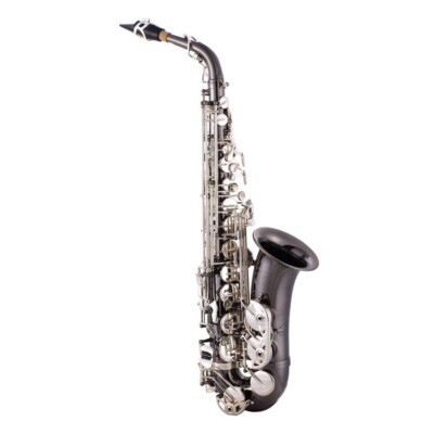 John Packer Deluxe Alto Saxophone - Black Body/Silver Keys (JP045BS)