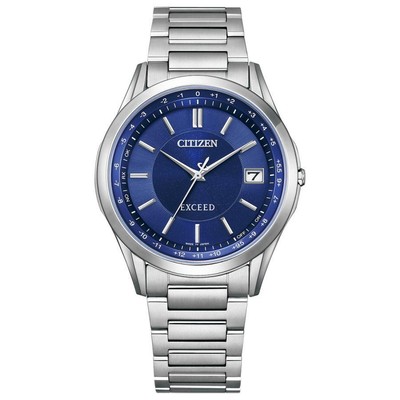 Pre-owned Citizen Exceed Men's Eco Drive Radio Clock Direct Flight Watch Cb1110-61l