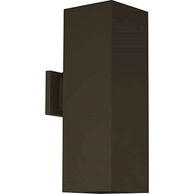 Progress 2 Light 6'' Outdoor LED Square Wall Lantern, Bronze - P5644-20-30K