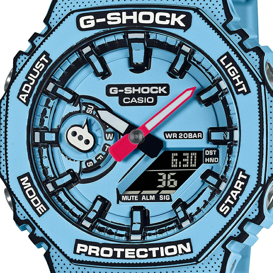 Pre-owned Casio G-shock Manga Theme Ga-2100mng-2ajr Men's Watch Octagon Blue Japan Limited