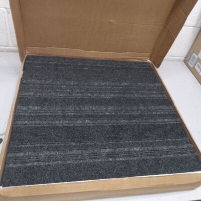 Mohawk Home 24'' x 24'' Indoor/Outdoor Carpet Tiles Peel & Stick 14 Pack-Black Ice