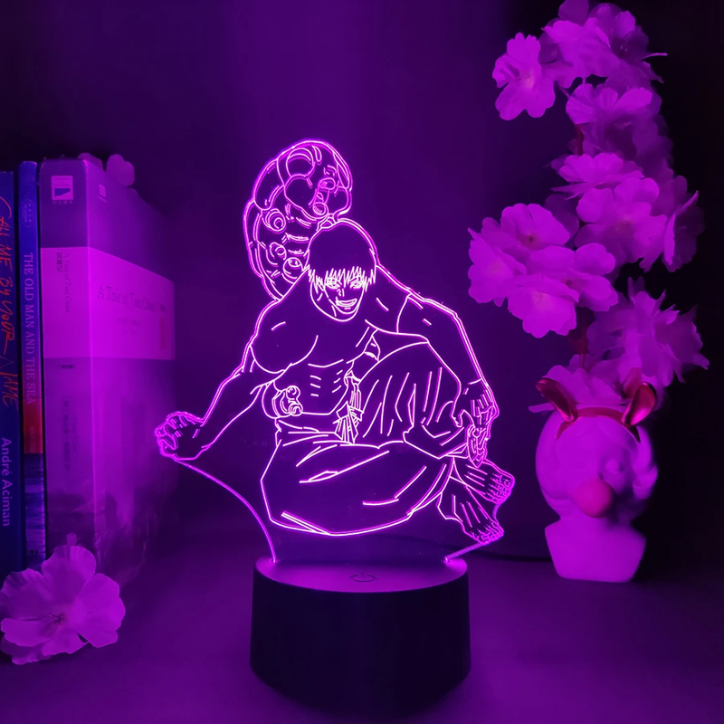 Toji Fushiguro Figurine Nightlight for Bedroom Bedside Table Lamp Anime Room She