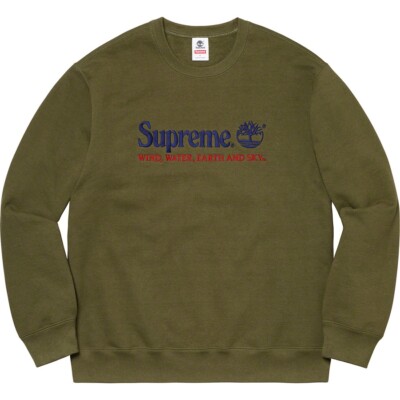 Supreme timberland スウェット Supreme Timberland Crewneck Dark Olive Medium S/S 20 | eBay