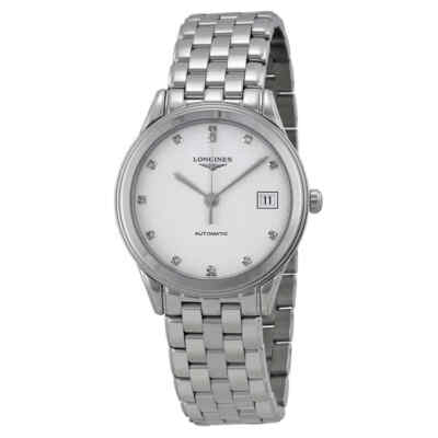 Флагманские мужские часы Longines с автоматическим белым циферблатом L4.774.4.27.6