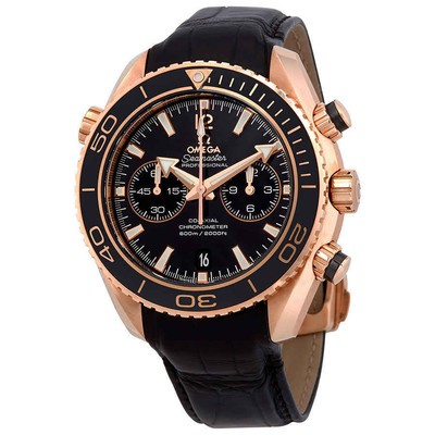 Мужские часы с автоматическим хронографом Omega Seamaster Planet Ocean из розового золота 18 карат