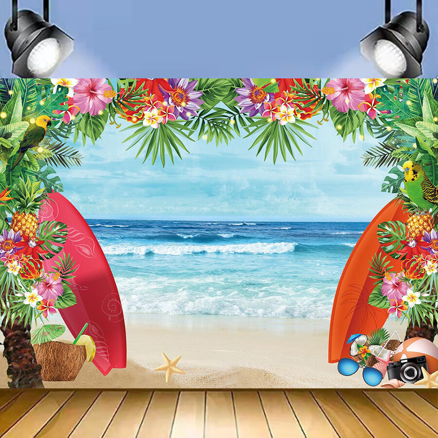 Hawaii Aloha Party-Banner 180 X 110 Cm – Tropischer Hintergrund Für Luau-Partys, Strandfeiern & Fotoshootings (mit 10 M Seil)