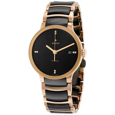 Мужские часы Rado Centrix с черным циферблатом и автоподзаводом R30036712