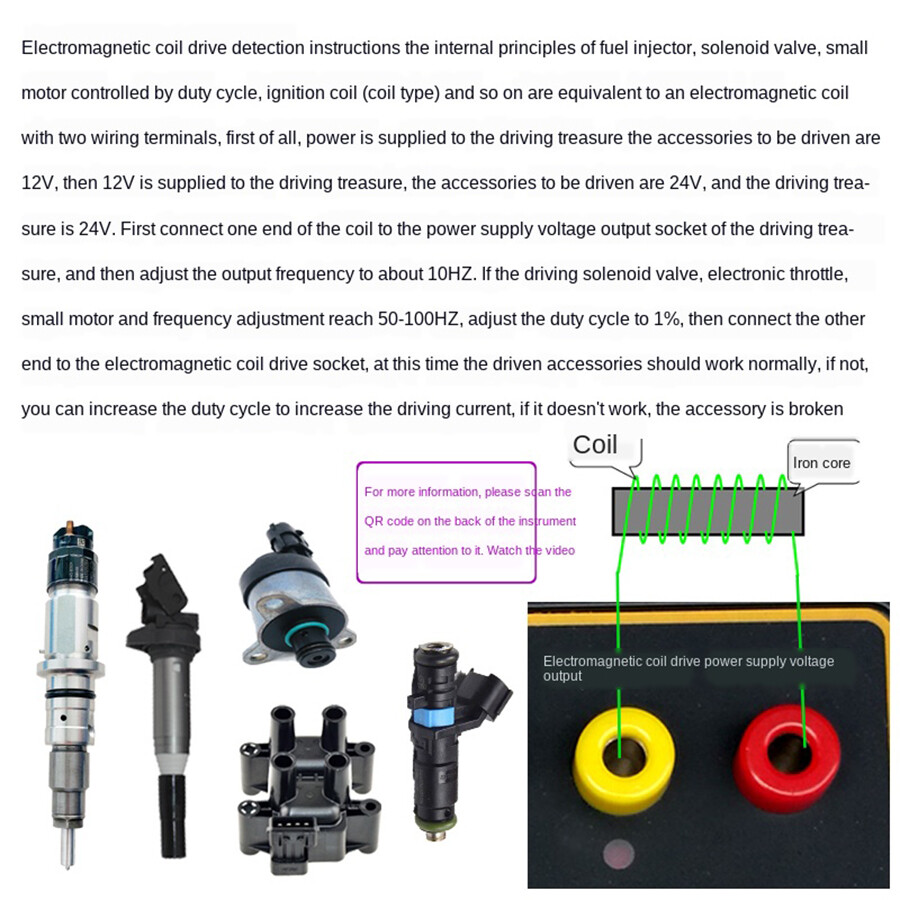 Automobile Ignition Coil Test Injector Solenoid Valve Idle Stepper Motor Tester