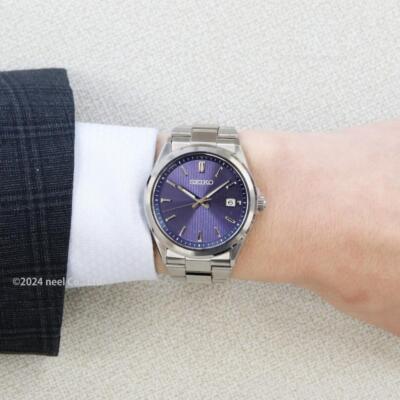 Pre-owned Seiko Selection Sbtm349 Men Watch Japan Blue Dial Solar Atomic Radio Sapphire