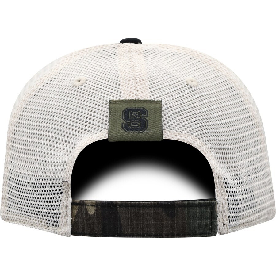 Men's NC State Wolfpack Top of the World OHT Military Shield Camo Trucker Hat