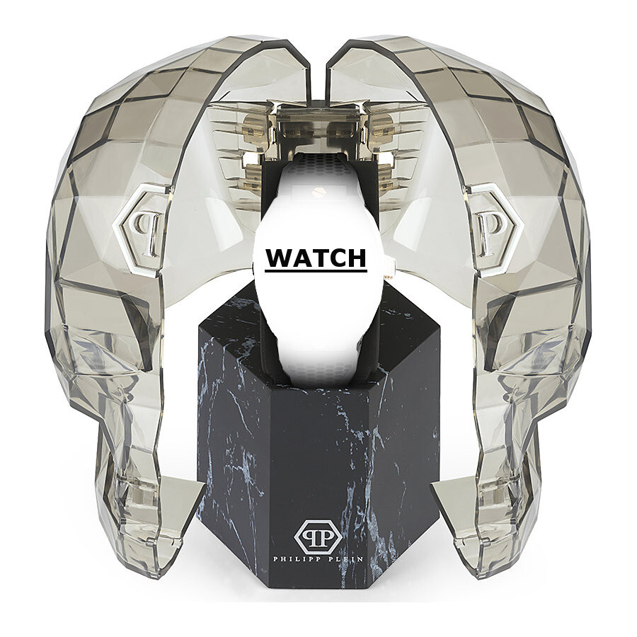 Pre-owned Philipp Plein Men's Watch Pwaaa0821 The Skull Green Camouflage