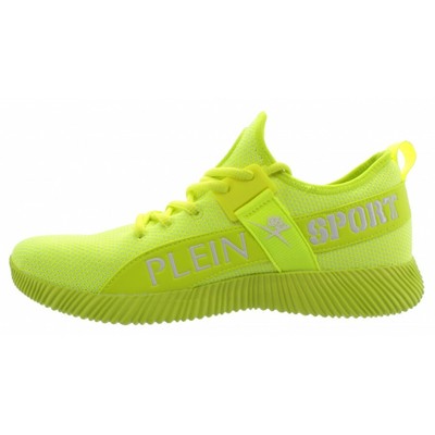 Pre-owned Plein Sport Men's Sneakers  Carter Yellow Run Faster Fluo