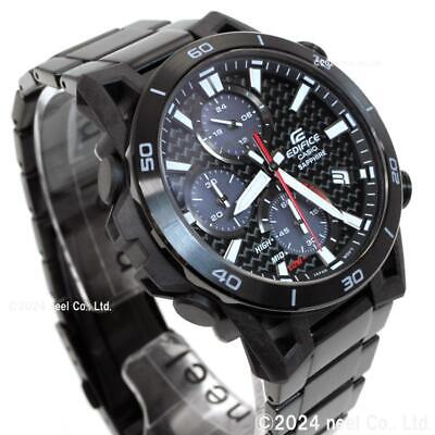 Pre-owned Casio Edifice Sospensione Efs-s640ydc-1ajf Men Watch Chronograph Solar Carbon