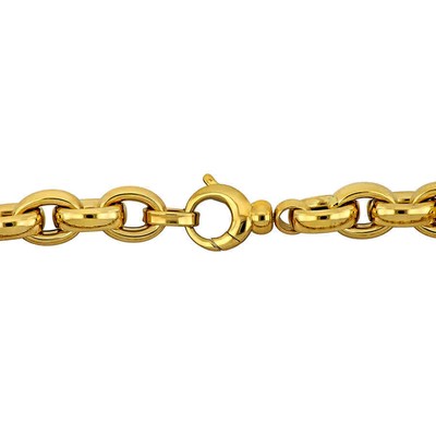 Pre-owned Amour 3/4 Ct Tgw Cubic Zirconia Oval Link Bracelet In 14k Two-tone Gold -8 In In Multi