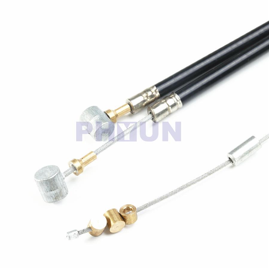 Universal Black Motorcycle Cable Set Kit Clutch Brake Throttle Harness Wires