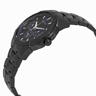 Pre-owned Bulova Classic Multifuction Black Dial Men's Watch 98c121