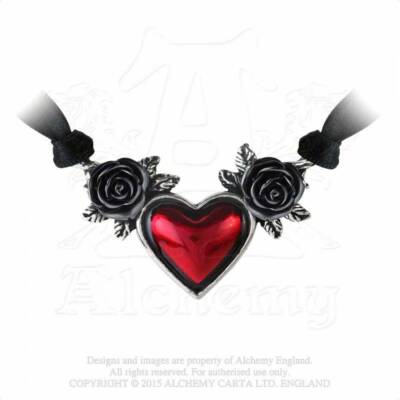 Alchemy Gothic Blood Heart Pendant Necklace   Local Stock   Gothic