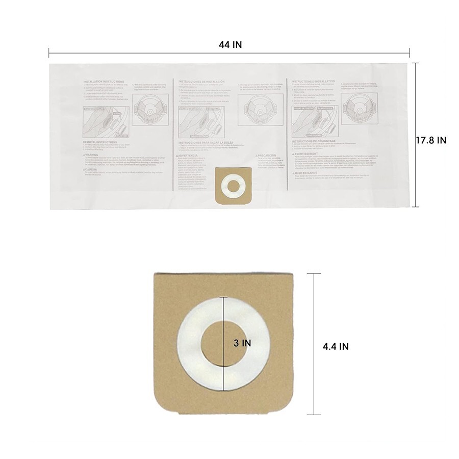 16-20 Gallon Wet/Dry Vacuum Collection Bags eplace for Craftsman ShopVec 6 packs