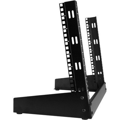 StarTech.com 2-Post 8U Desktop Server Rack, Open Frame 19in Computer Rack, Small