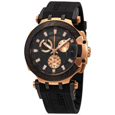 Pre-owned Tissot T-race Chronograph Quartz Black Dial Men's Watch T1154173705100