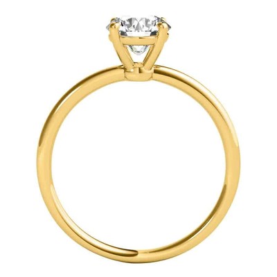 Pre-owned Maulijewels 1.5 Carat Diamond 14k Yellow Gold Moissanite ( G-h/ Vs1 ) Solitaire