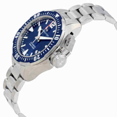 Pre-owned Hamilton Khaki Navy Frogman Automatic Blue Dial Men's Watch H77705145
