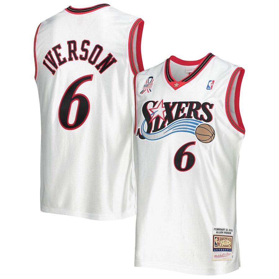 Eastern Conference Allen Iverson #6 Mitchell Ness 2002 All