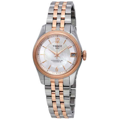 Женские часы с автоматическим хронометром Tissot Ballade с белым циферблатом MOP