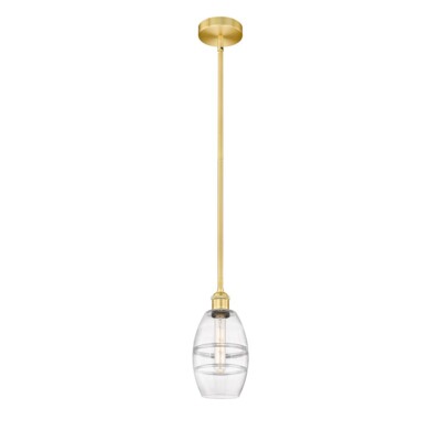 Innovations 616-1S Vaz 1Lt 6'' Stem Mini Pendant, Gold/Clear - 616-1S-SG-G557-6CL