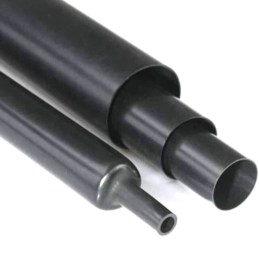 3:1 Heat Shrink Tubing Heavy Duty Black Polyolefin Marine Grade Sleeving LOT