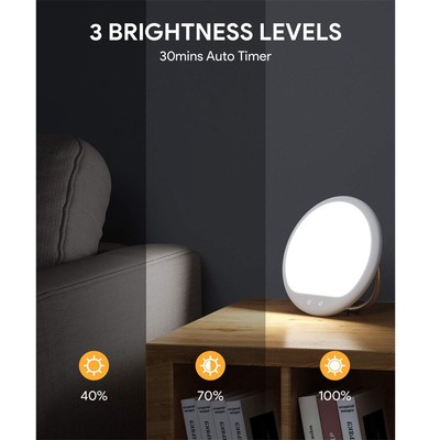 Light Therapy Lamp,Happy Bright White Lamps Adjustable Brightness Touch Control