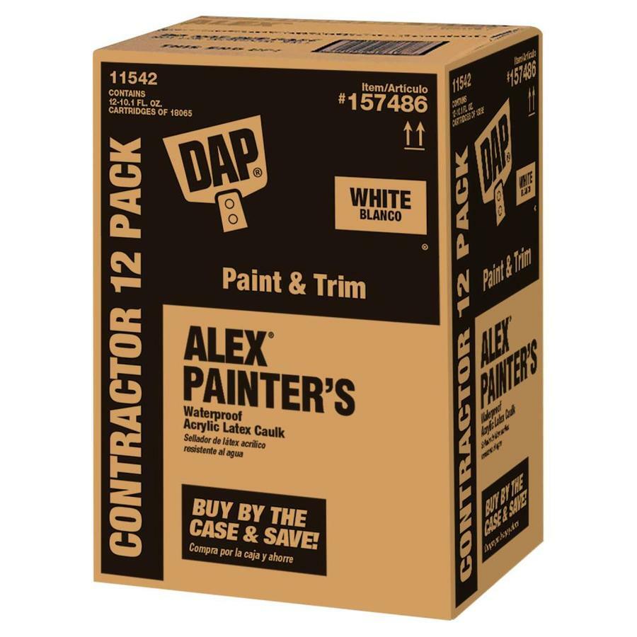 DAP Alex 12-Pack 121.2-oz All Purpose Window Door Paintable White Latex Caulk