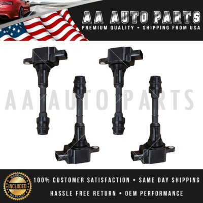 UF350 4PCS Ignition Coil For 2002-06 Nissan Altima 2002-08 Sentra 2.5L L4 C1398