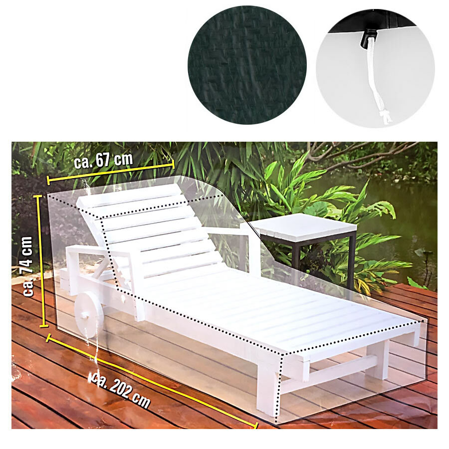 KINZO Abdeckung für Gartenliege Abdeckhaube Gartenmöbel Schutzhülle