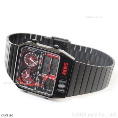 Pre-owned Universal Studios Citizen Jaws Watch Limited To 200 Jg2138-60z Ana-digi Temp