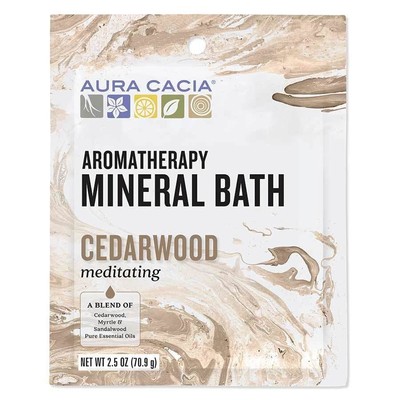 Минеральная ванна Aura Cacia с медитацией из кедрового дерева 2,5 унции соли для ванн