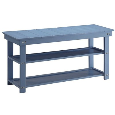 Convenience Concepts Oxford Utility Mudroom Bench Blue 203300BE