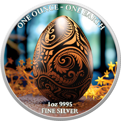 Silbermünze Fiji Earth Ostern Ei 1 oz 2022 Silber 999 Easter Egg
