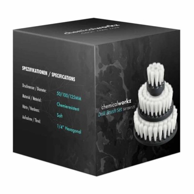 ChemicalWorkz Drill Brush Soft Set Reinigunsbürsten Teppichbürste Auto Innen