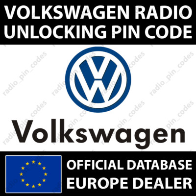 VW VOLKSWAGEN RADIO PIN CODE ALL MODELS RNS VWZ1Z2 VWZ1Z3 VWZAZ2 VWZ1Z7 VWZ6Z7