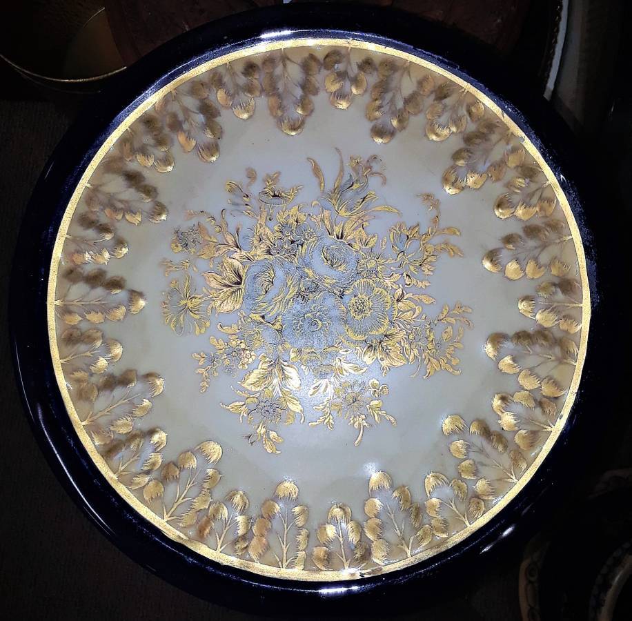 Set of 2 Vintage Dresden Large Pedestals