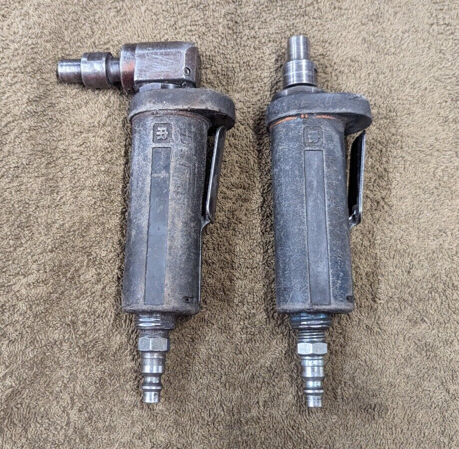 IR Ingersoll Rand Cyclone Pneumatic Air Straight Angle Die Grinder 20,000 Rpm