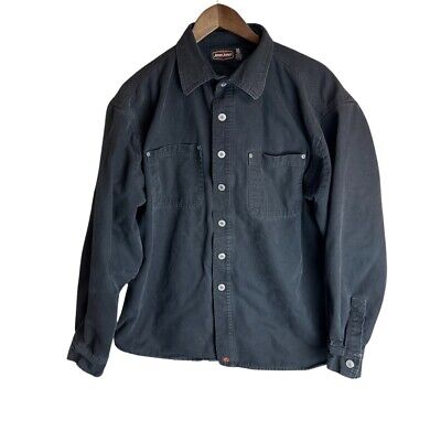 Vintage Jesse James Men s Black Canvas Lined Worker Jacket Size XL